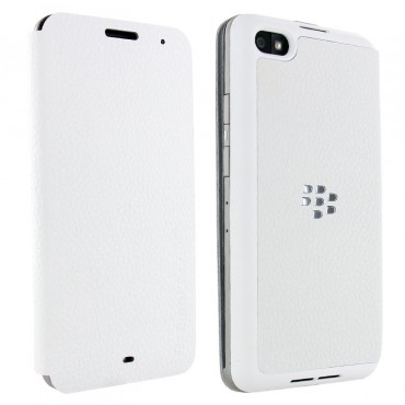 Blackberry Z30 Series Flip Case Leather | White